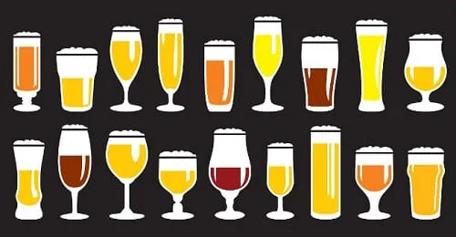Vasos y copas de cerveza Cristalería y estilos de cerveza