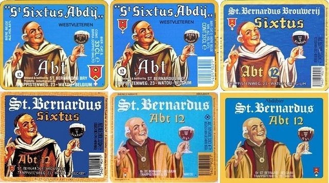 Evolución etiqueta St. Bernardus Abt 12