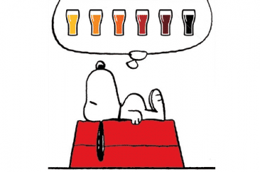 Snoopy soñando con cerveza