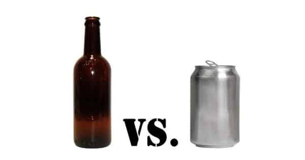 Botella vs. lata para la cerveza