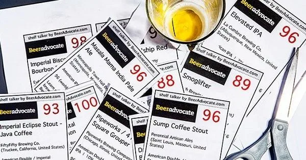 Calificaciones en BeerAdvocate