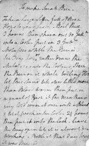 “To Make Small Beer” Receta de George Washington