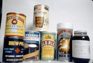Ingredientes para elaborar cerveza casera en la década de 1970 Homebrew-Ingredients