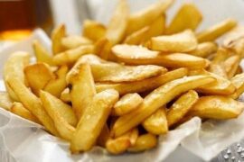 papas fritas a la cerveza