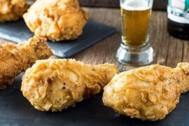 Pollo frito a la cerveza