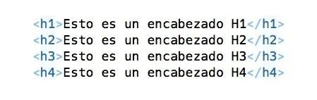 Formato de etiquetas de encabezados Formato de etiquetas de encabezados