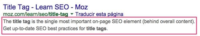 Meta description tag Meta description tag