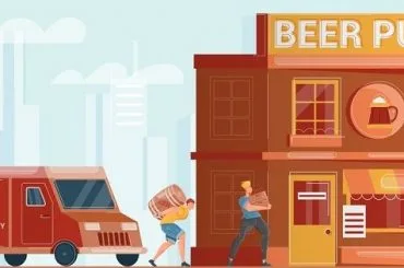 Vehículo de reparto de cervezas
