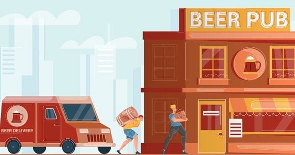 Vehículo de reparto de cervezas Vehículo de reparto de cervezas