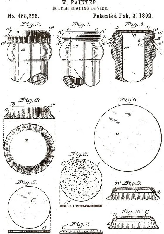 Brevet 466,266 Bottle Sealing Device
