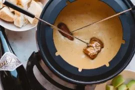 Receta de fondue de queso con Orval
