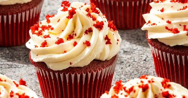 Receta de cupcakes red velvet con chocolate stout