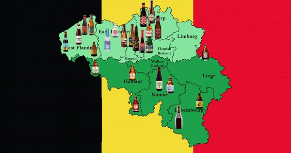 Mapa cervezas belgas