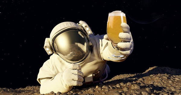 Cerveza elaborada en el espacio