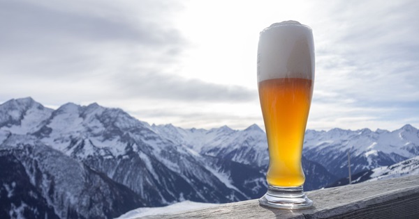 Cerveza en la montaña