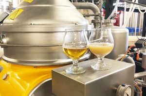 Beer filtered by centrifuge