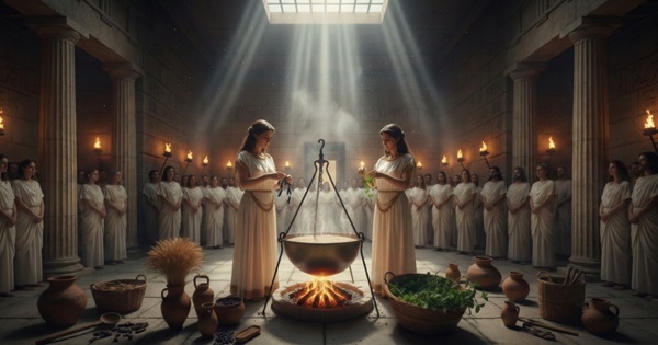 Elaboración de Kykeon en los misterios de Eleusis