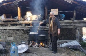 Darejani Oshoridze Darejani Oshoridze preparing aludi in Shenako, Tusheti, Georgian Caucasus