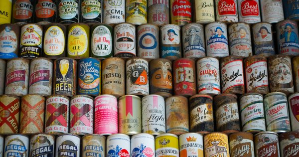 Historia de la lata de cerveza Latas de cerveza antiguas de tapa plana, historia de la lata de cerveza